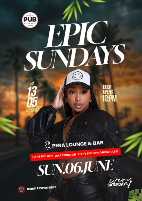 Seductive Friday Party Design Template A4
