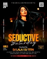 Seductive saturday party Instagram Portrait template