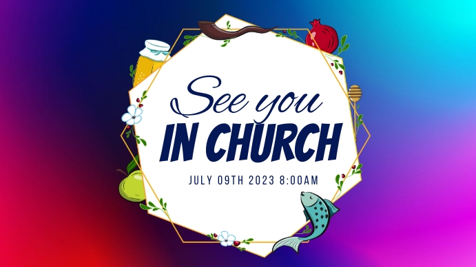 see you in church Tampilan Digital (16:9) template