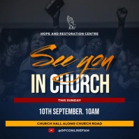 see you in church Carré (1:1) template