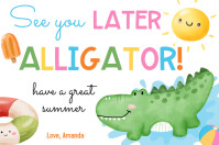 See You Later Alligator Tag, Label template