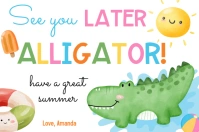 See You Later Alligator Tag, Label template