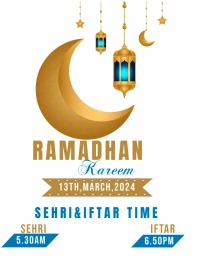 Sehri poster design Løbeseddel (US Letter) template