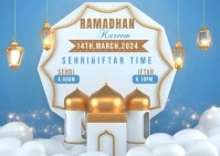 Sehri poster design Postcard template