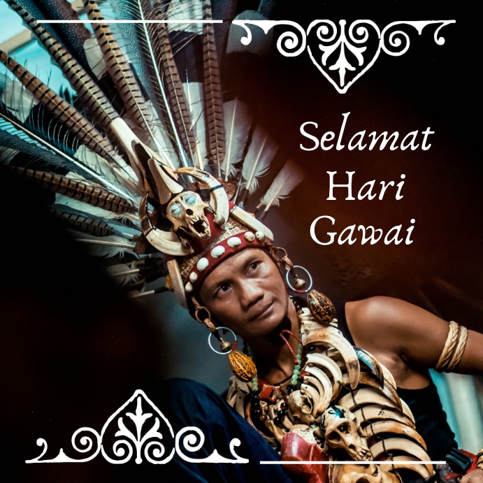 Selamat Hari Gawai Publicación de Instagram template