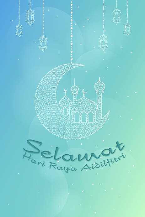 Selamat Hari Raya Aidilfitri Affiche template