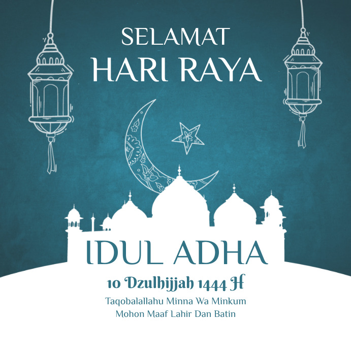 Sign Post Hari Raya Selamat hari raya idul adha 1444 H Template | PosterMyWall