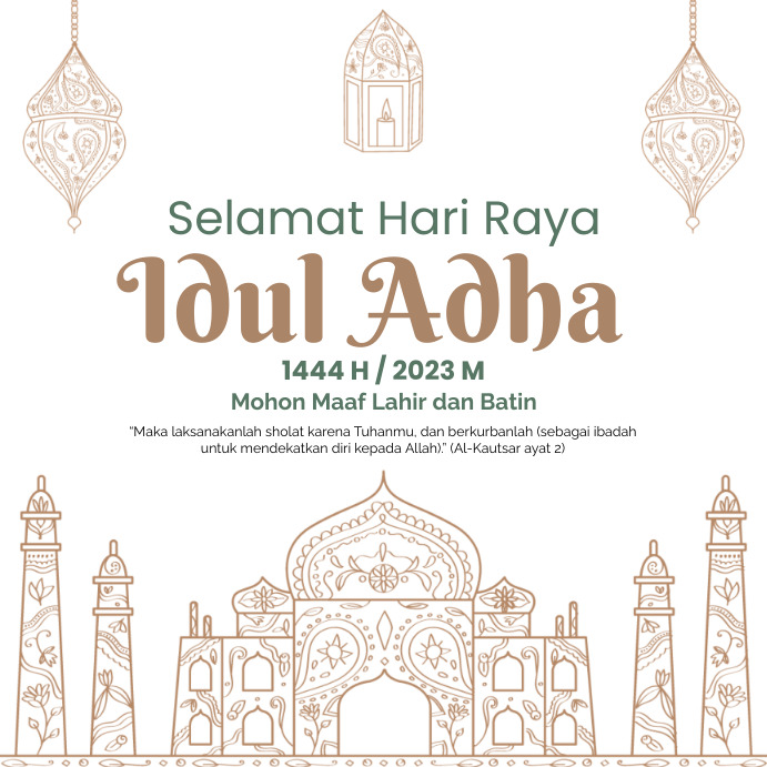 Sign Post Hari Raya Selamat hari raya idul adha 1444 H Template | PosterMyWall