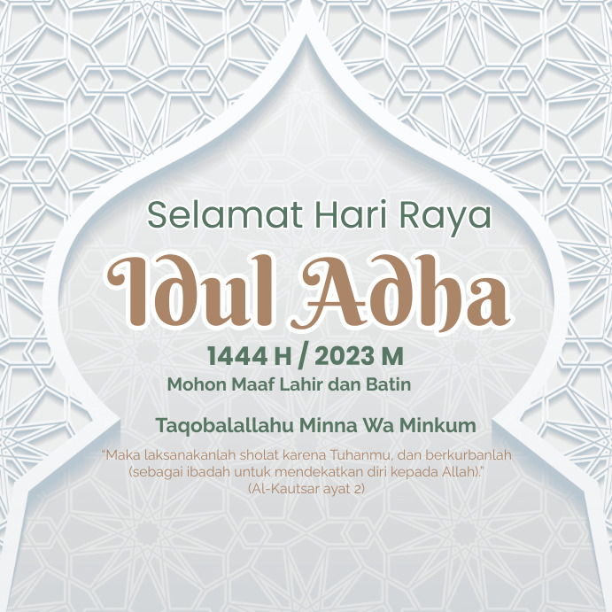Selamat hari raya idul adha 1444 H Template PosterMyWall