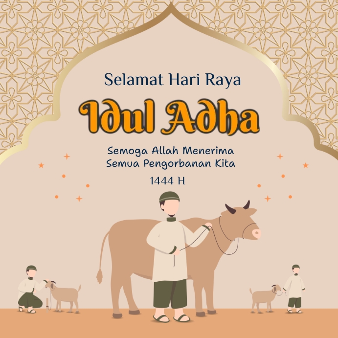 Sign Post Hari Raya Selamat Hari Raya Idul Adha Instagram Post เทมเพลต | PosterMyWall