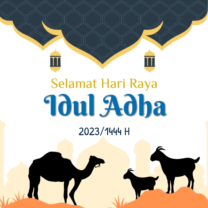 Sign Post Hari Raya Selamat Hari Raya Idul Adha Instagram Post Template | PosterMyWall