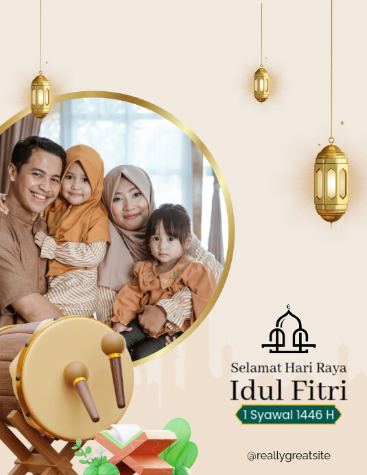 Haei Raya Letter SELAMAT HARI RAYA IDUL FITRI 1 SYAWAL 1446H Template | PosterMyWall