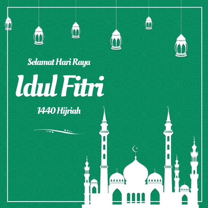 Selamat Hari Raya Idul Fitri 1440 Hijriah Pos Instagram template