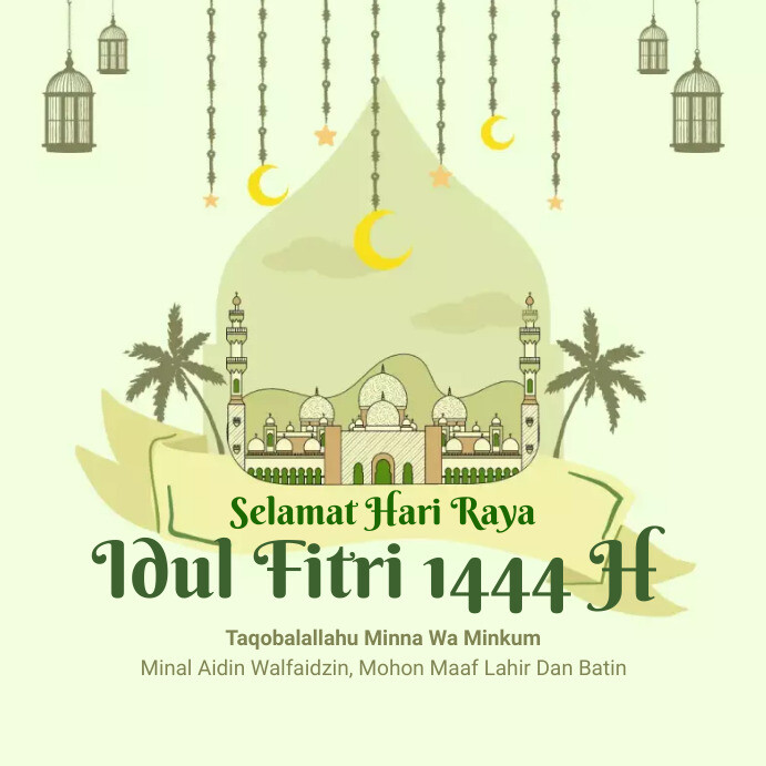 Sign Post Hari Raya Selamat Hari Raya Idul Fitri 1444 H Template | PosterMyWall