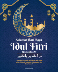 Paars Eid al-Fitr Celebration Instagram Portrait Template