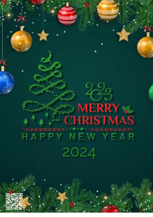 SELAMAT NATAL DAN TAHUN BARU 2024 Template | PosterMyWall