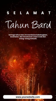 Hitam New Year Celebration Rolka Instagram Template