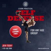 Self-Defence Classes Social Media Square (1:1) template