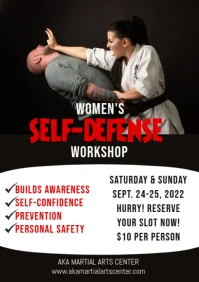 Self-Defense Class Flyer A4 template