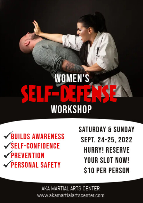 Self-Defense Class Flyer Template | PosterMyWall