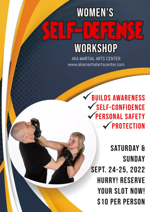 Self-Defense Class Flyer Template | PosterMyWall