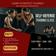 Self-Defense Class Flyer Template Instagram Post