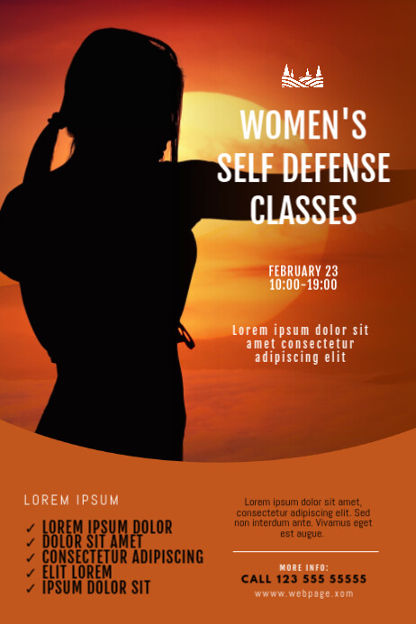Self Defense Classes Flyer Template Postermywall Self Defense Classes Flyer Template Postermywall