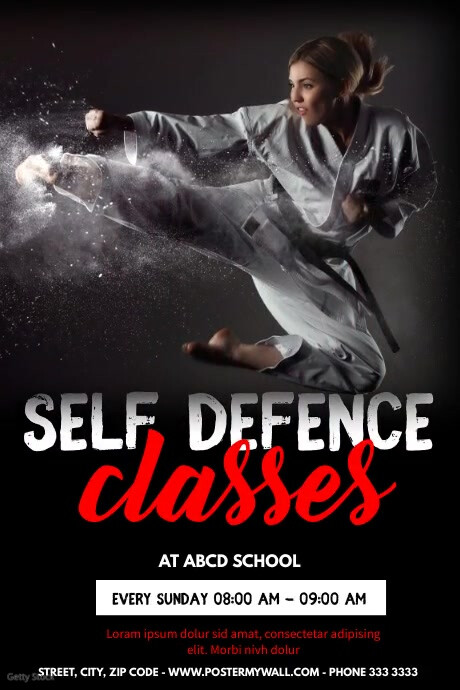 Self defense classes l learn karate l martial Template | PosterMyWall