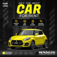 Self drive Car rental Instagram Post template
