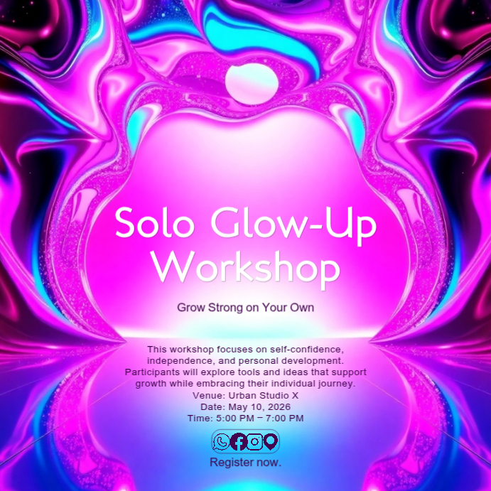 Self Glow Up Instagram Square Design | Confidence Instagram Post ...