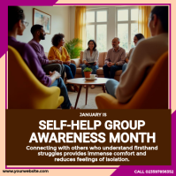 Self-Help Group Awareness Month Instagram-Beitrag template