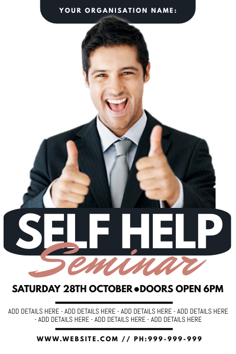 Self Help Seminar Poster Template PosterMyWall
