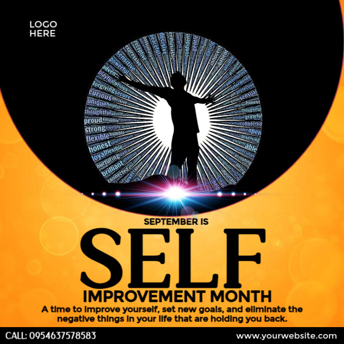 Self Improvement Month Instagram Post template