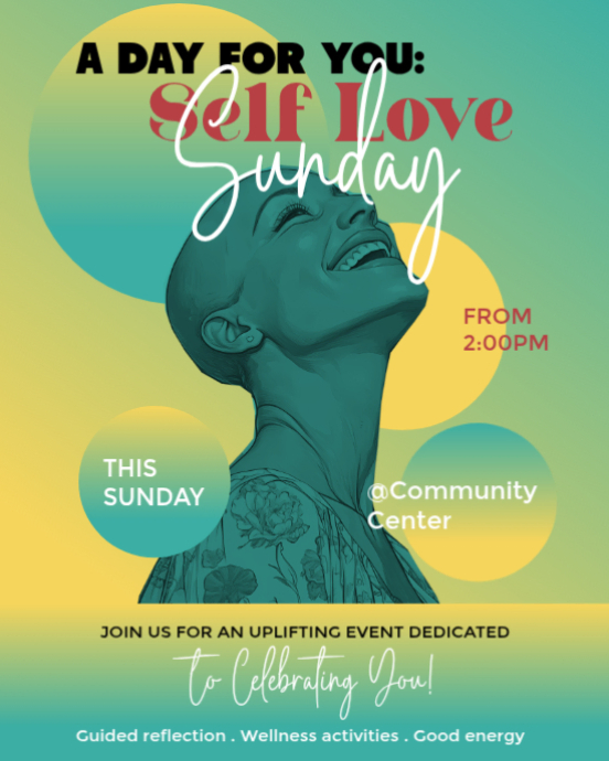 Self Love Poster Instagram Portrait template
