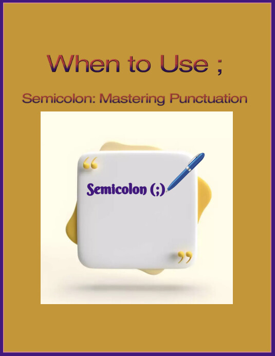 Semicolon Template | PosterMyWall