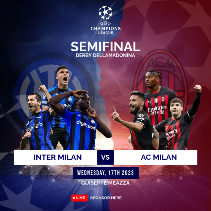 Semifinal Icon Semifinal Champions League Template | PosterMyWall