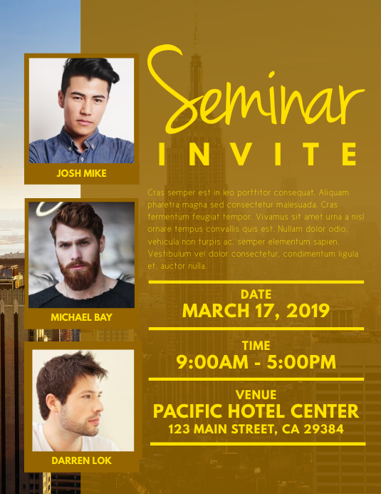 Seminar Invite Flyer PosterMyWall