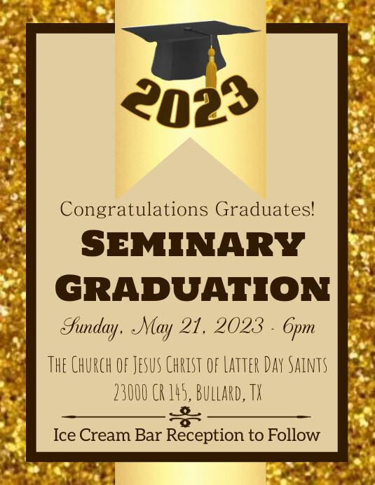 Seminary Graduation Template PosterMyWall