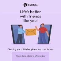 Send a Card to a Friend Day Instagram Post template