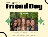 Send a Card to a Friend Day Poster Pamflet (Letter AS) template