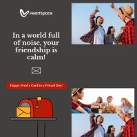 Send a Card to a Friend Day Social Media Post template