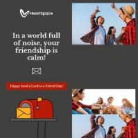 Send a Card to a Friend Day Social Media Post Instagram-opslag template