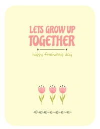 Send a Card to a Friend Day Yellow Flyer template