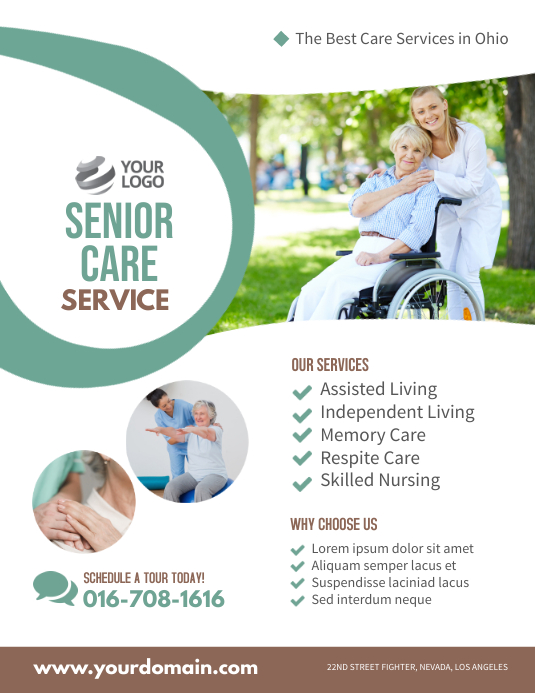 Copy of Senior Care Assisted Living Flyer Template | PosterMyWall