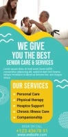 Senior care Banner Design Roll-up-Banner 3 x 6 Zoll template