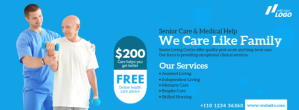 Senior Care Service Ad Facebook-coverfoto template