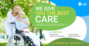 Senior Care Service Ad Template Изображение, которым поделились на Facebook