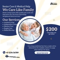 Senior Care Service Ad Template Сообщение Instagram