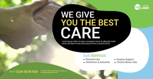 Senior Care Service Ad Template Obraz udostępniany na Facebooku