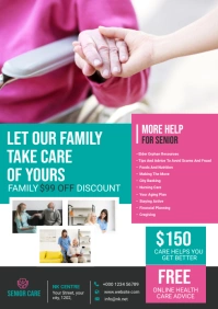 Senior Care Service Advert A1 template